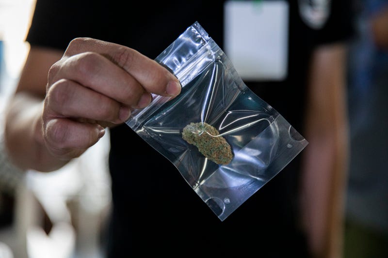 a little marijuana nug in a little bag. missouri is voting in november on whether to legalize recreational weed.