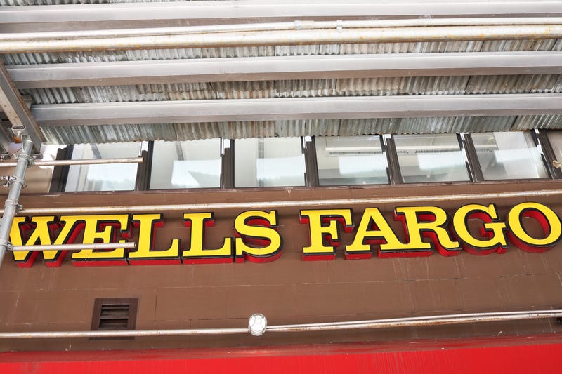 NEW YORK, NEW YORK - JUNE 10: A Wells Fargo Bank is seen on June 10, 2022 in New York City. Federal prosecutors in Manhattan have opened up a criminal investigation into Wells Fargo to determine whether the bank’s hiring practices broke the law after a New York Times investigation uncovered the bank was conducting interviews with women and people of color for available positions where the hiring had already been made.