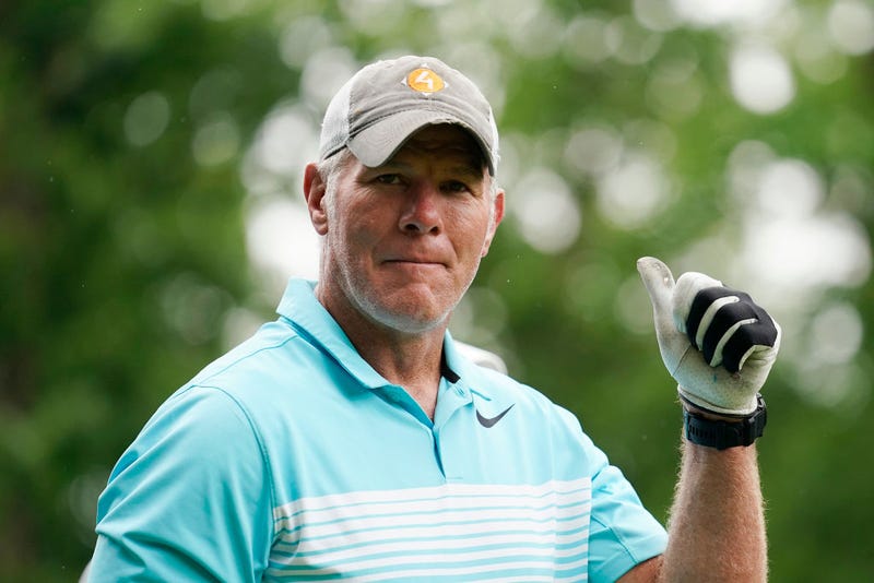 Former NFL player Brett Favre walks off the 10th tee box during the Celebrity Foursome at the second round of the American Family Insurance Championship at University Ridge Golf Club on June 11, 2022 in Madison, Wisconsin. (Photo by Patrick McDermott/Getty Images)