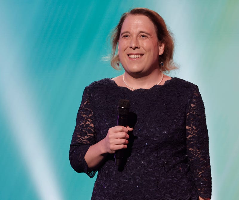 In this image released on June 14, Amy Schneider performs onstage during a taping of P&G & iHeartMedia's Can't Cancel Pride 2022 – PROUD and TOGETHER at iHeartRadio Theater on May 12, 2022 in Burbank, California. 