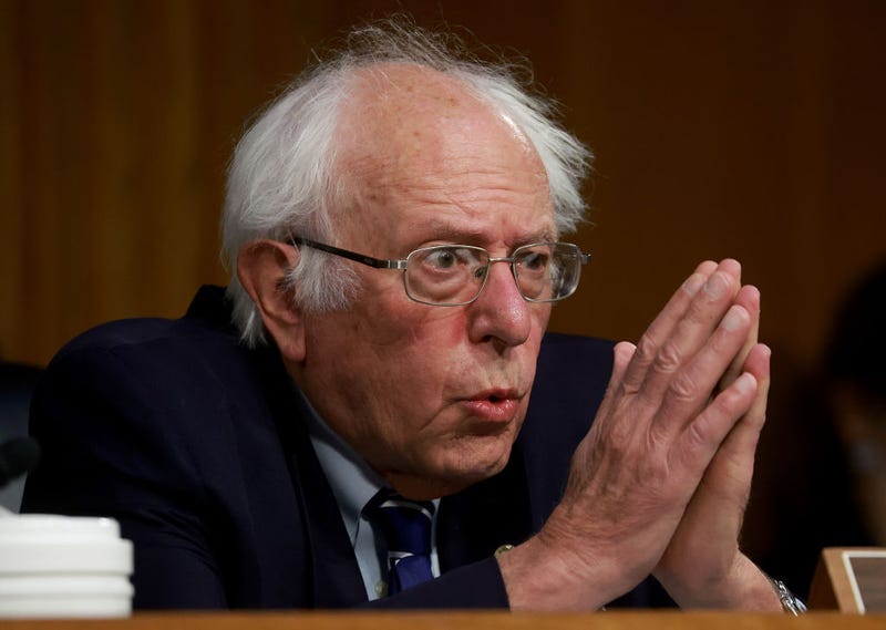 Sen. Bernie Sanders (I-VT) speaks during the COVID Federal Response Hearing on Capitol Hill on June 16, 2022 in Washington, DC. The hearing was held to examine and update the ongoing Federal response to COVID-19, focusing on current status and future planning. (Photo by Joe Raedle/Getty Images)