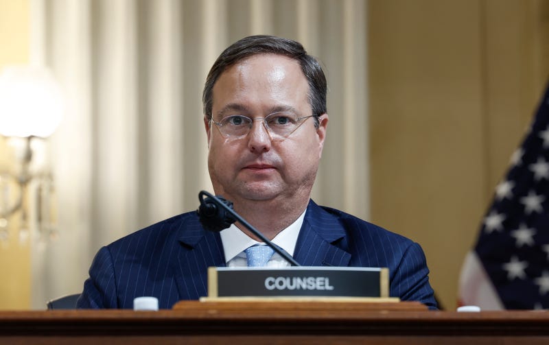 John Wood sits at a Jan. 6 committee hearing.