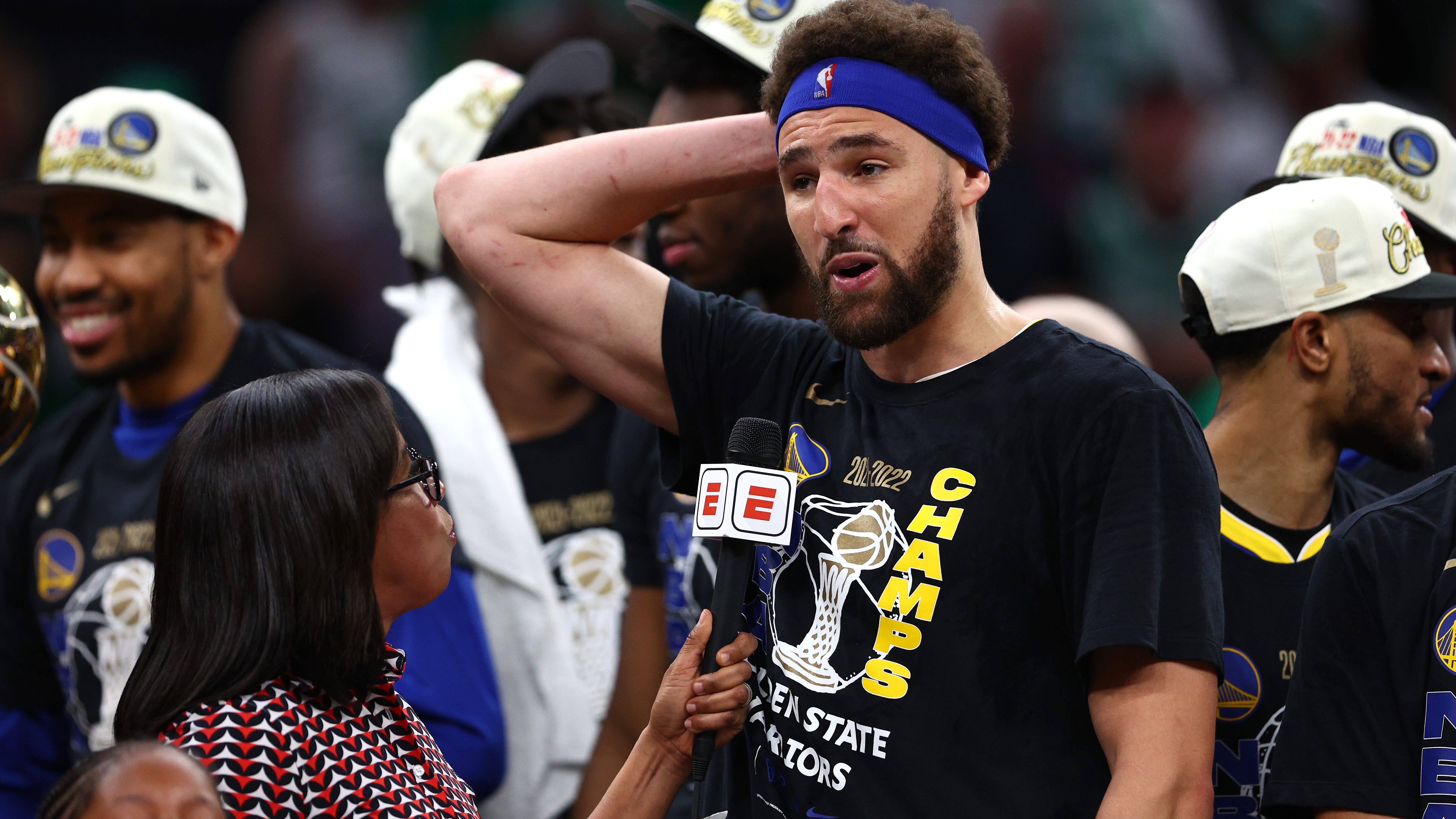 'Holy cannoli': Klay Thompson the voice of Warriors fans after title win