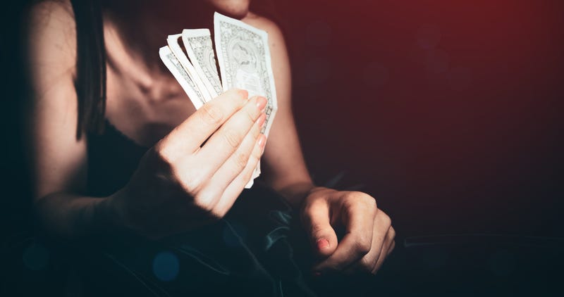 Prostitute with money