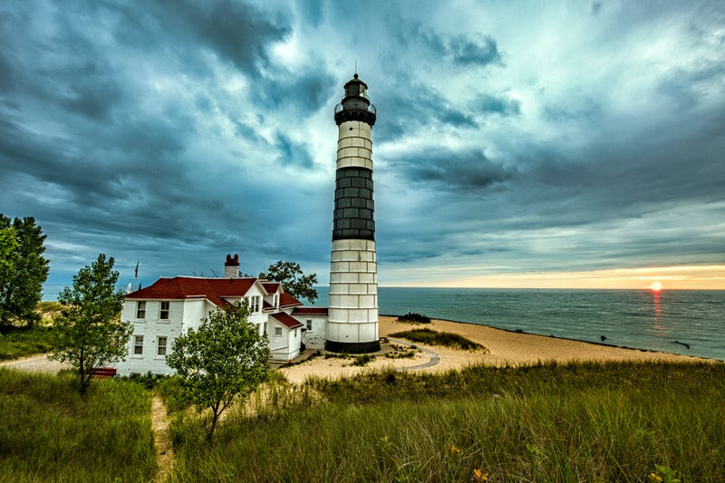 Lighthouse on Lake Michigan