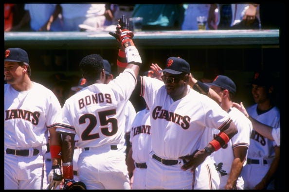 Barry Bonds, Dusty Baker