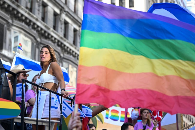 Singer Noa Kirel performs on the Israel float at the New York City Pride Parade on June 26, 2022 in New York City. Planned Parenthood was the first contingent of the parade this year following the Supreme Court overturning the 50-year-old landmark Roe v. Wade case ending the protection of federal abortions. The annual NYC Pride Parade returned fully in person after being scaled back in 2021 and cancelled in 2020 due to the COVID-19 pandemic.