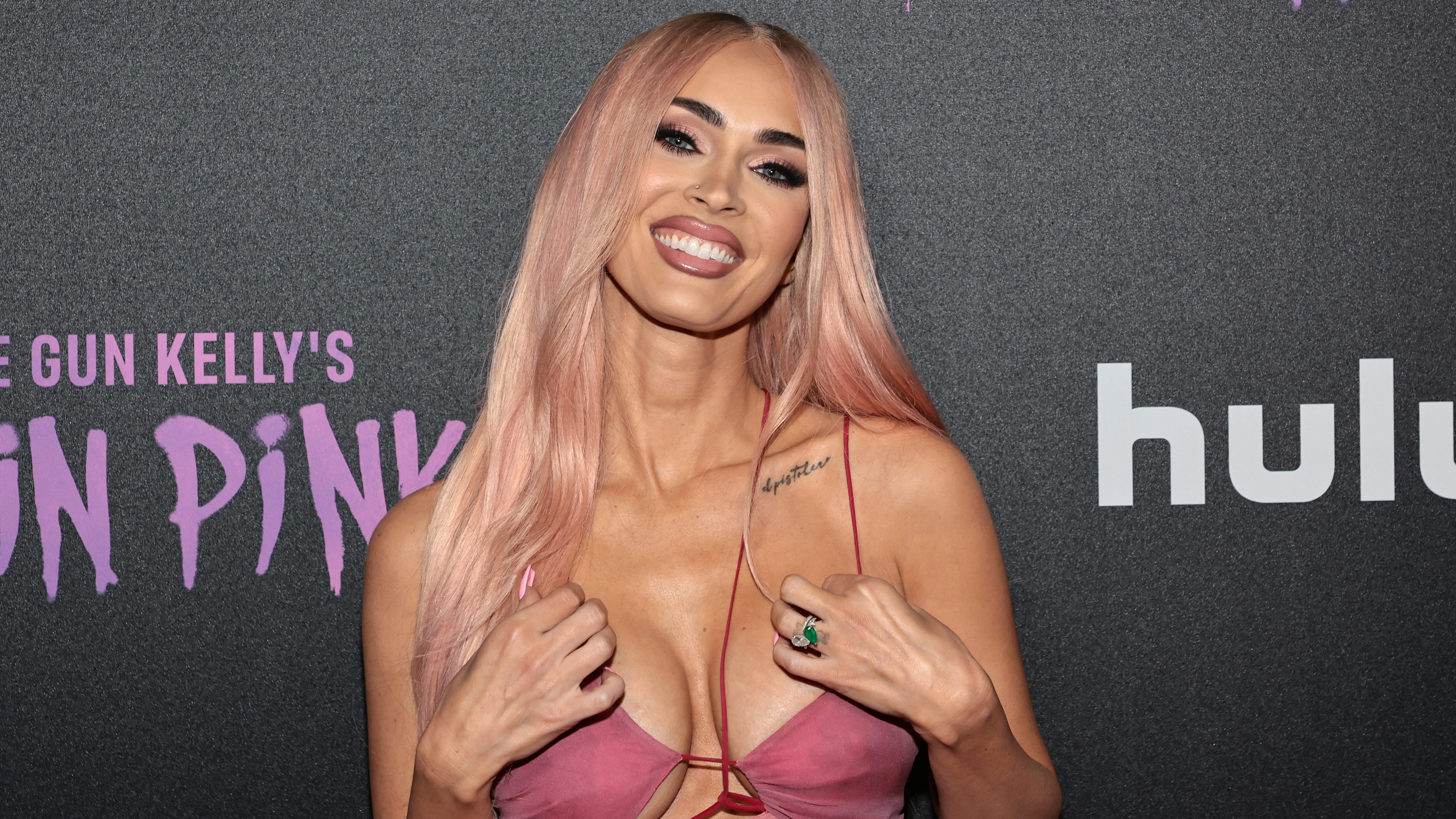 Megan Fox stuns in sparkling see-through dress