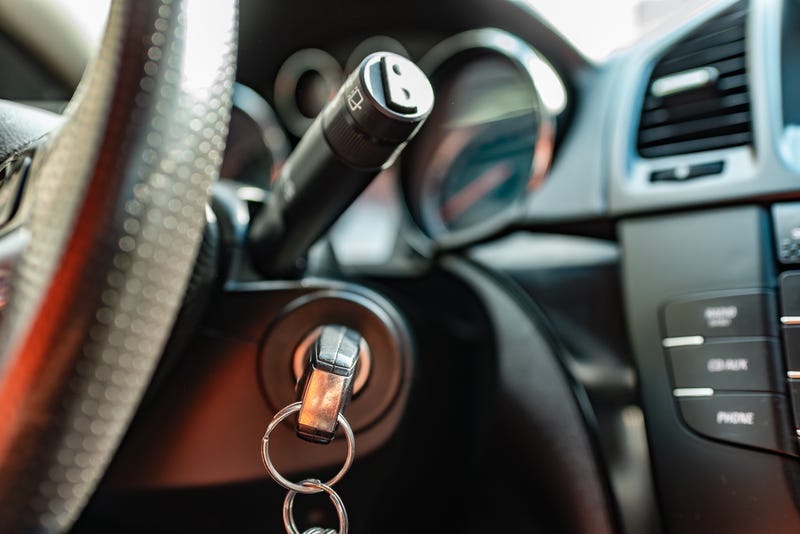 car key fob in ignition