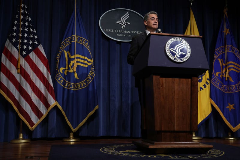 U.S. Secretary of Health and Human Services Xavier Becerra speaks during a news conference at the headquarters of HHS June 28, 2022 in Washington, DC.