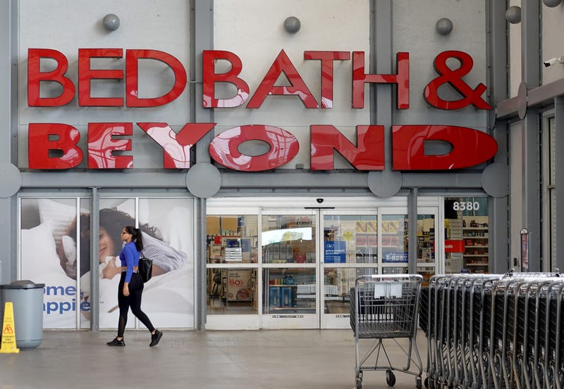 MIAMI, FLORIDA - JUNE 29: A Bed Bath & Beyond store is seen on June 29, 2022 in Miami, Florida. Bed Bath & Beyond Inc. fired its CEO Mark Tritton as shares of the company are down more than 55% this year and nearly 80% over the last 12 months. 