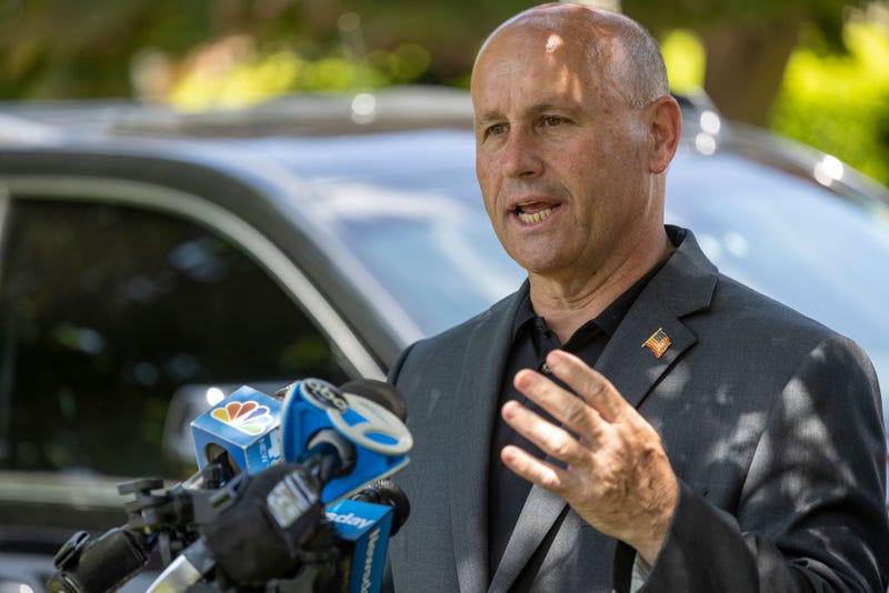 Nassau County Police Commissioner Patrick Ryder during a press conference about five teens who vandalized Syosset businesses on June 8, 2022, in Oyster Bay, New York.