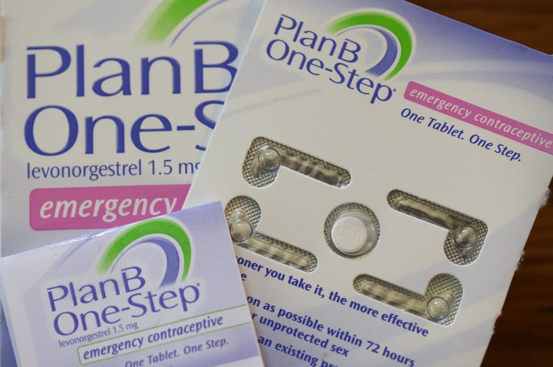 shot of plan-b one step package and pill