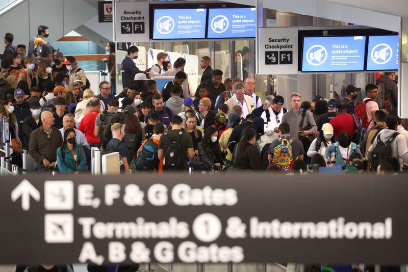 July 4th holiday travelers at the airport