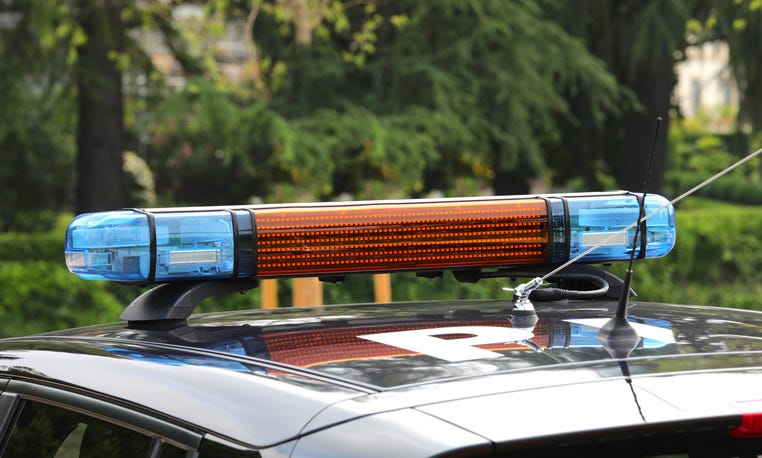 police on scene in a stock image
