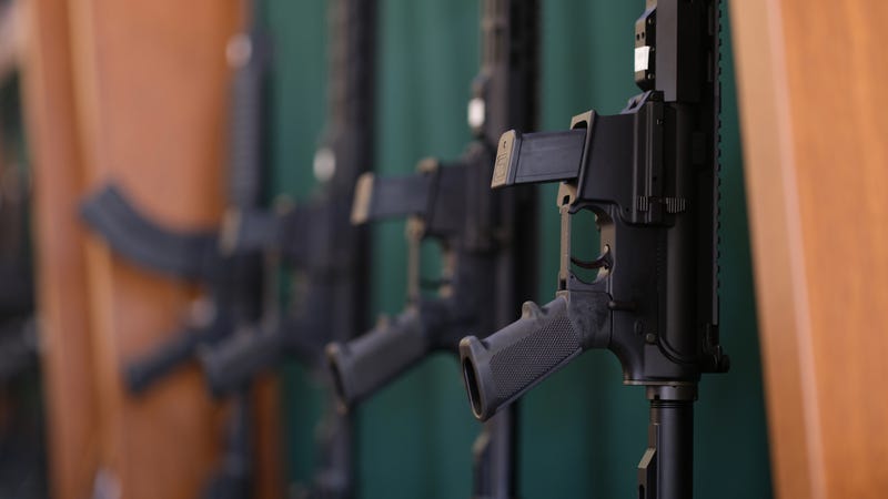 Long guns in a rack