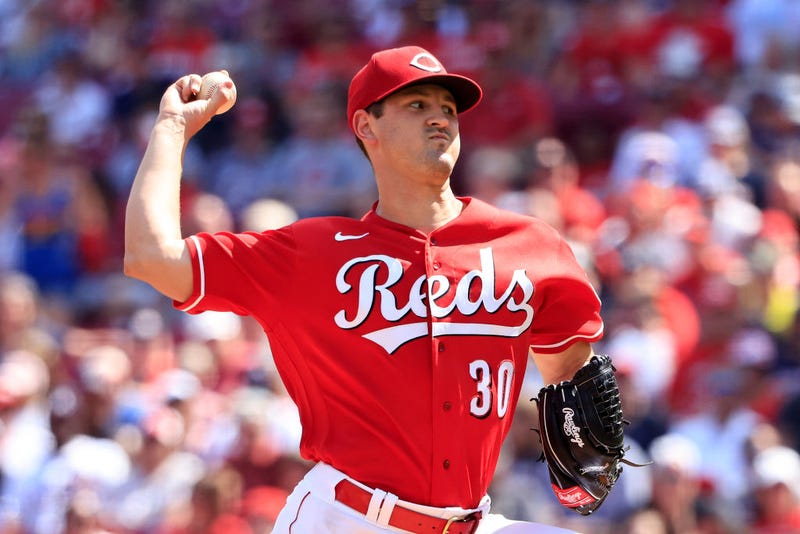 Tyler Mahle #30 of the Cincinnati Reds throws a pitch during the first inning in the game against the Atlanta Braves at Great American Ball Park on July 02, 2022 in Cincinnati, Ohio.