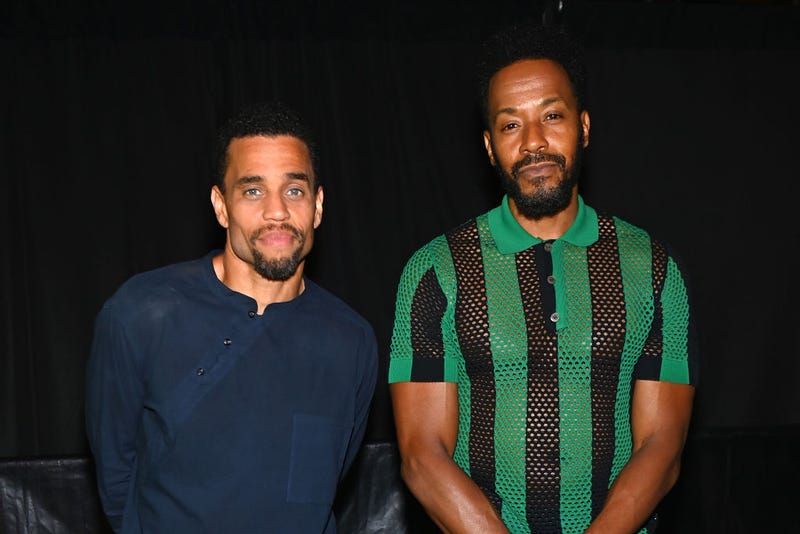 Michael Ealy (L) McKinley Freeman attend the 2022 Essence Festival of Culture at the Louisiana Superdome