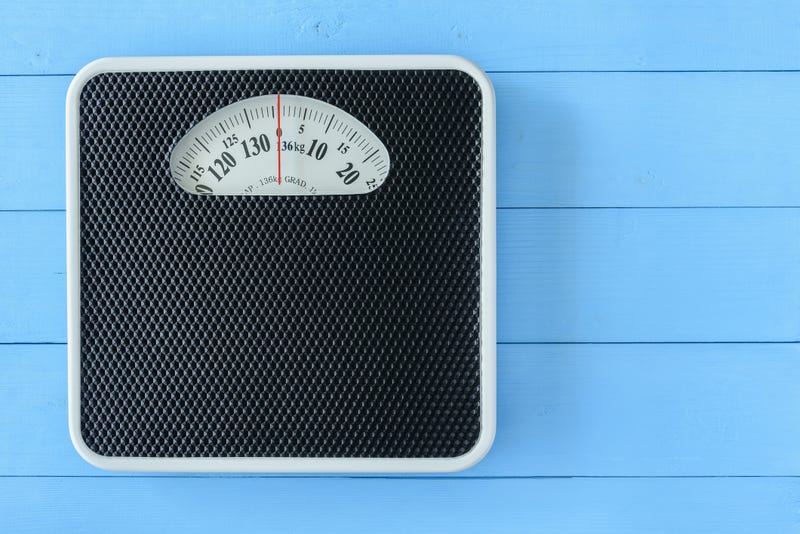 Mechanical weight scale.