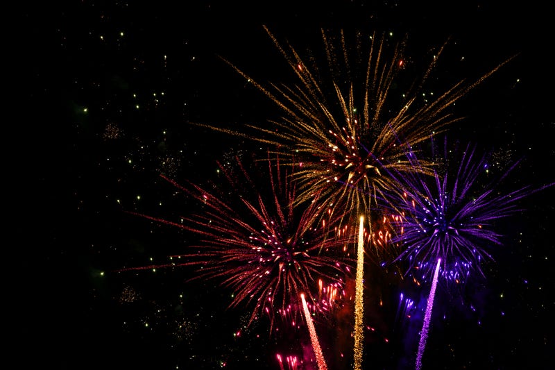 fireworks in night sky