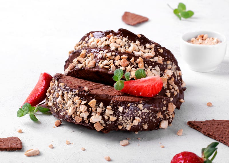 chocolate strawberry ice cream taco