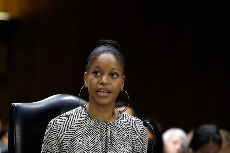 UC Berkeley School of Law Professor Khiara Bridges speaks during a hearing with the Senate Judiciary Committee in the Dirksen Senate Office Building on July 12, 2022 in Washington, DC.