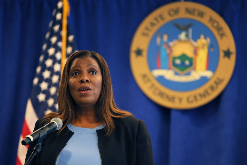 New York Attorney General Letitia James speaks during a press conference at the office of the Attorney General on July 13, 2022 in New York City.