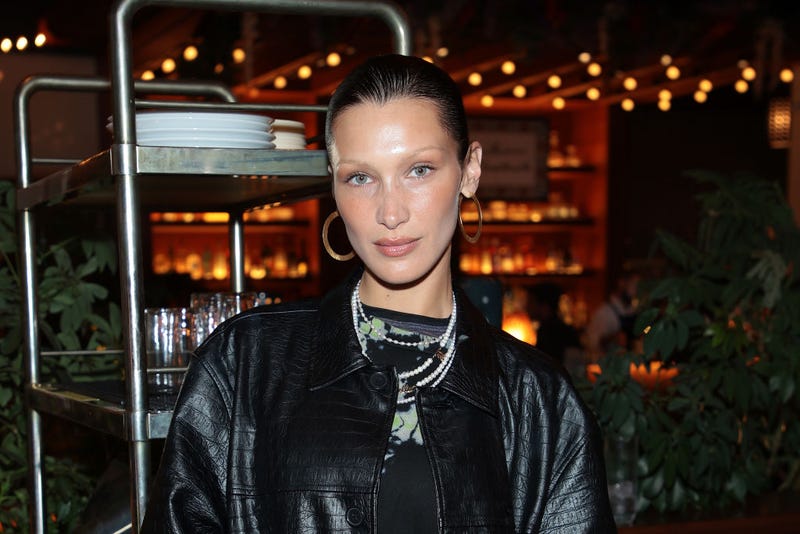  Bella Hadid attends La Detresse Summer Trip Collection Celebration at Dante Seaport on July 14, 2022 in New York City. 