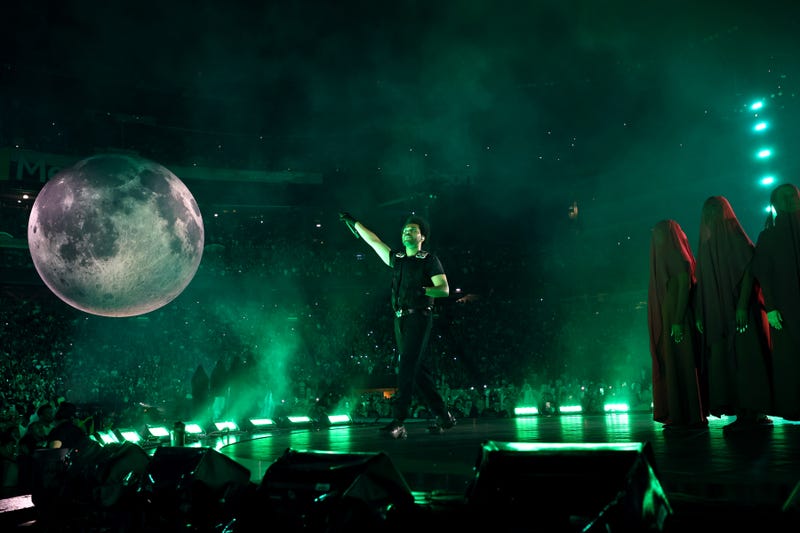 The Weeknd performs at the "After Hours Til Dawn" Tour at Met Life Stadium on July 16, 2022 in East Rutherford, New Jersey.