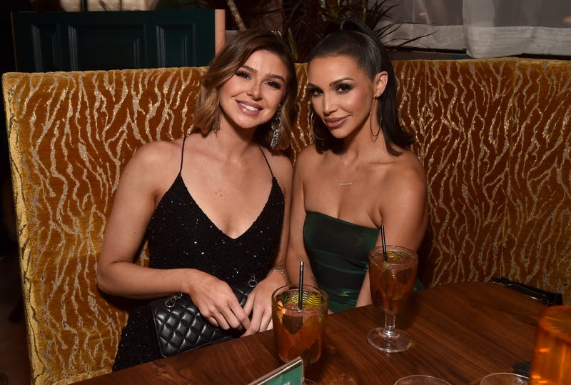 (L-R) Raquel Leviss and Scheana Schay attend DailyMail.com and TMX opening celebration of Schwartz & Sandy's on July 19, 2022 in Los Angeles, California.