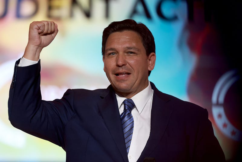 TAMPA, FLORIDA - JULY 22: Florida Gov. Ron DeSantis speaks during the Turning Point USA Student Action Summit held at the Tampa Convention Center on July 22, 2022 in Tampa, Florida. The event features student activism and leadership training, and a chance to participate in a series of networking events with political leaders.