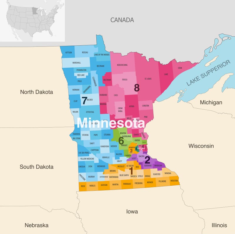 The latest results in Minnesota's eight Congressional races.