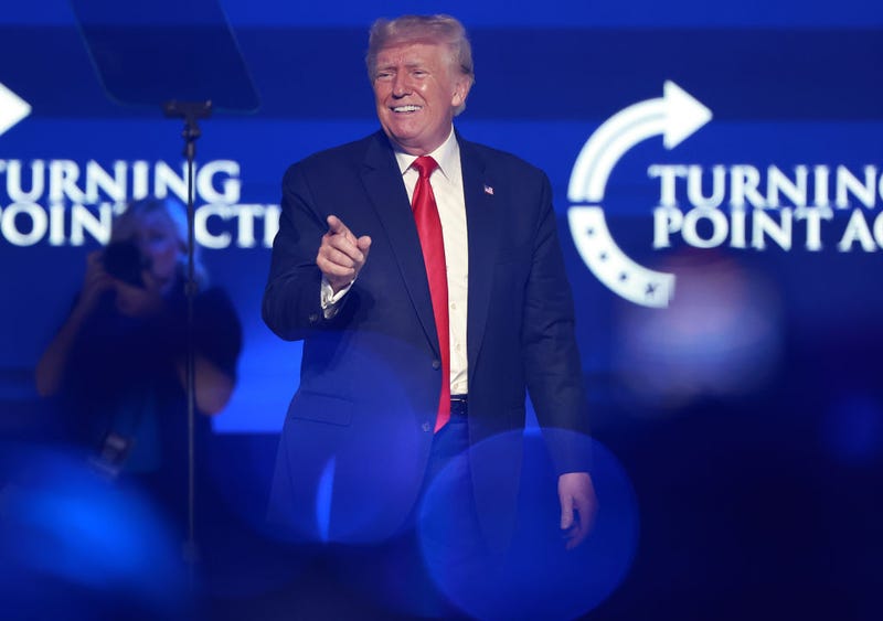 Former U.S. President Donald Trump speaks during the Turning Point USA Student Action Summit held at the Tampa Convention Center on July 23, 2022 in Tampa, Florida. The event features student activism, leadership training, and a chance to participate in networking events with political leaders.