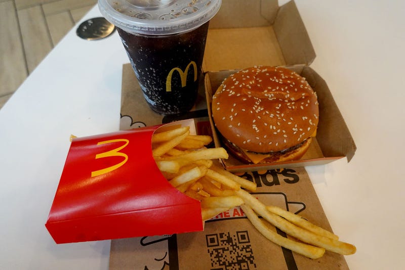 Hamburger and fries