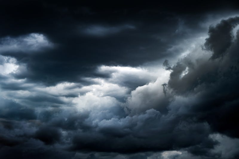 Storm clouds in a hurricane. 