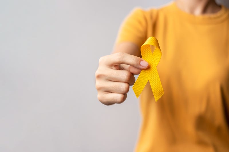 Suicide prevention ribbon. 