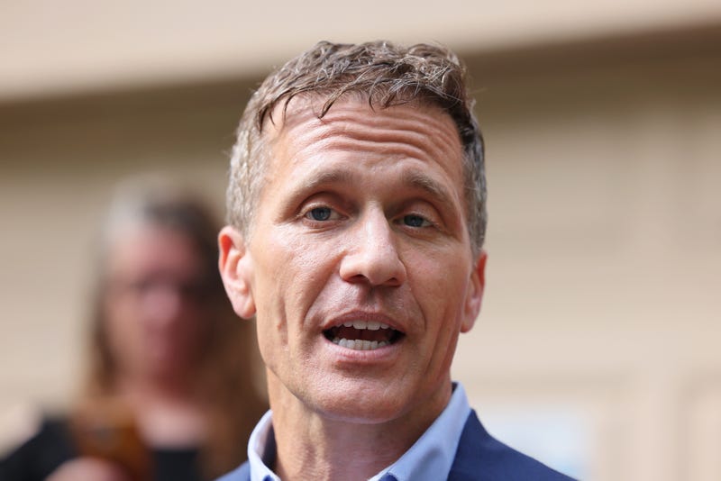 close up of greitens speaking