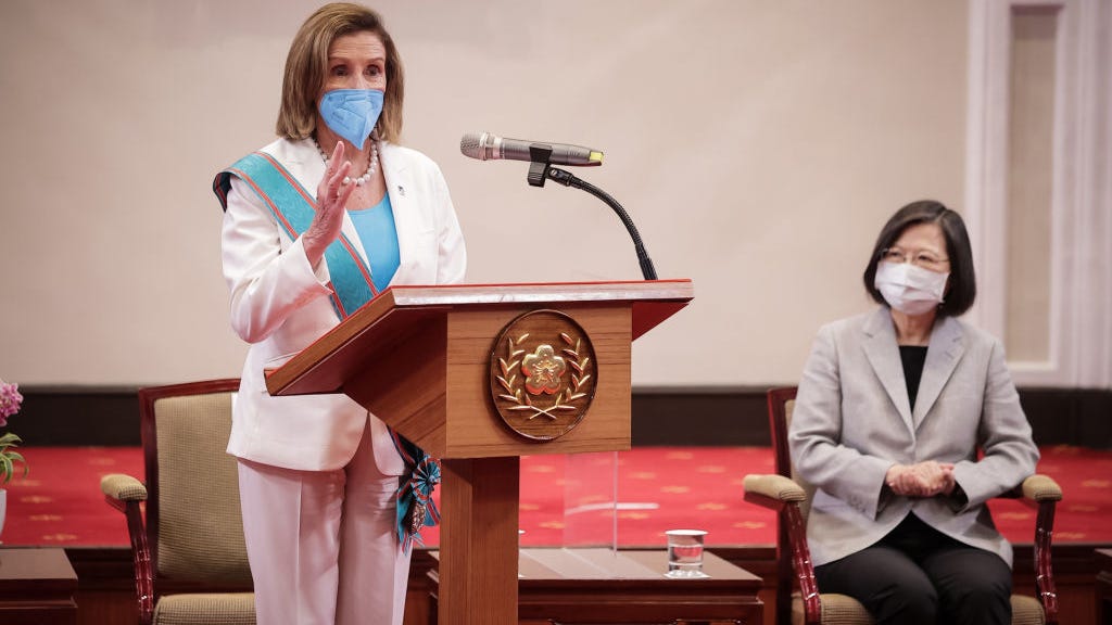 Pelosi says U.S. will not abandon Taiwan as China protests