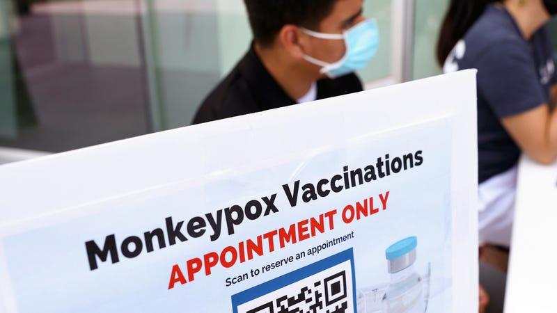 A monkeypox vaccination check-in.