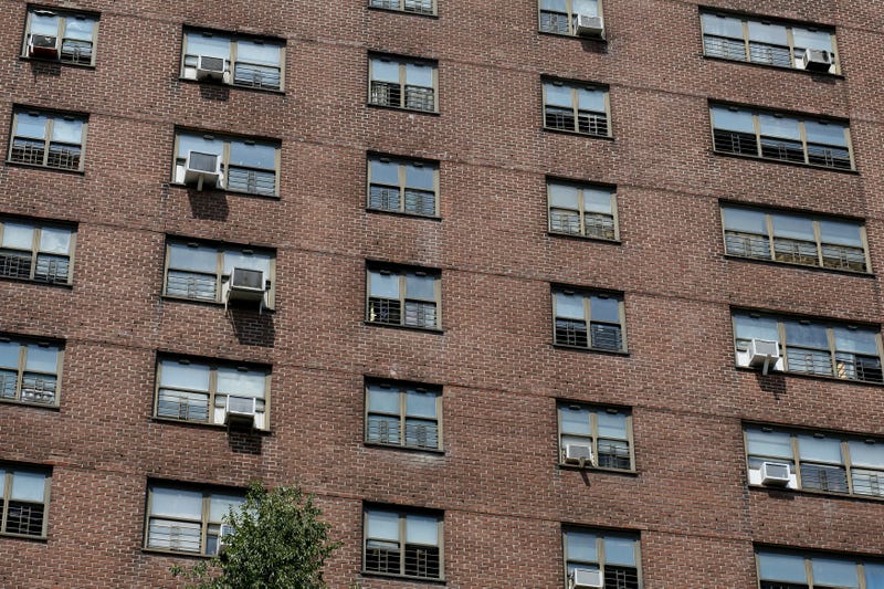 A building is seen at a NYCHA development in Manhattan