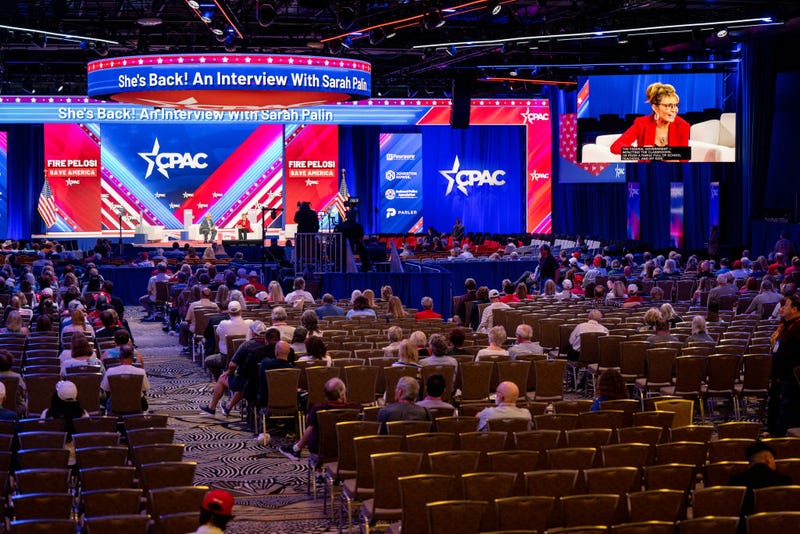 House candidate former Alaska Gov. Sarah Palin speaks at the Conservative Political Action Conference CPAC held at the Hilton Anatole on August 04, 2022 in Dallas, Texas. CPAC began in 1974, and is a conference that brings together and hosts conservative organizations, activists, and world leaders in discussing current events and future political agendas.