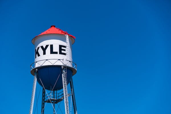 Water tower in Kyle, Texas