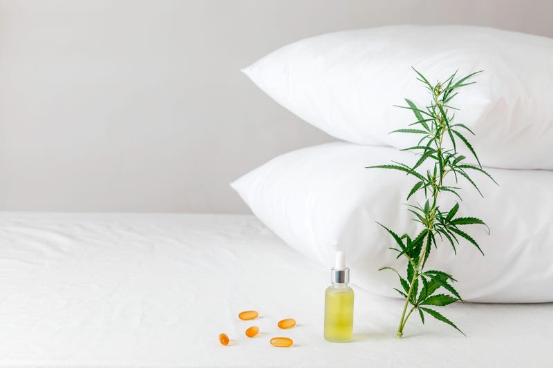 Marijuana plant and products stock photo.