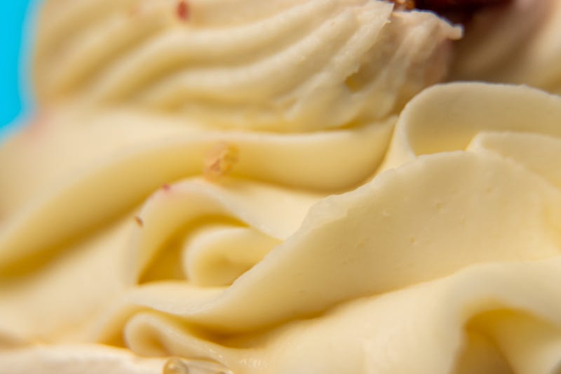 whipped ice cream up close