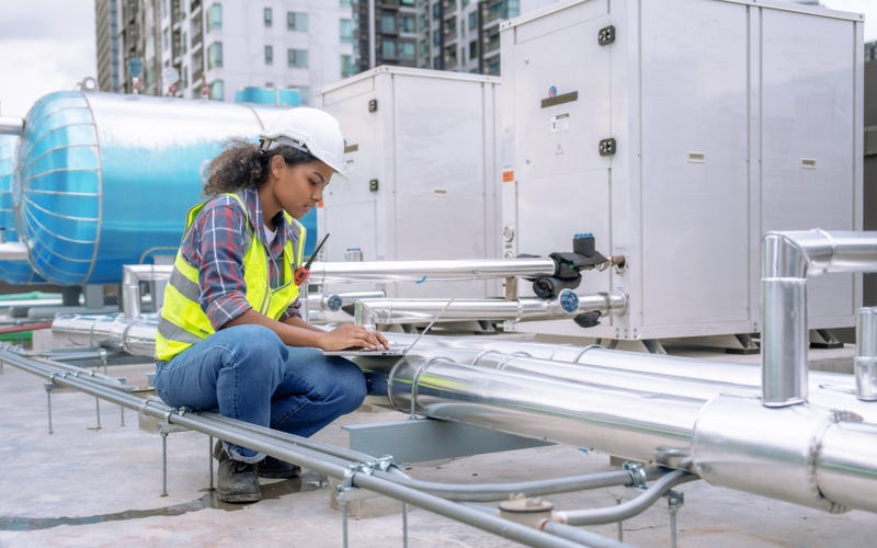Electric company worker
