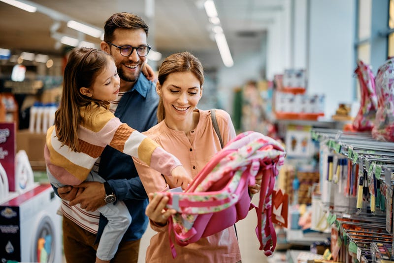 Family back to school shopping