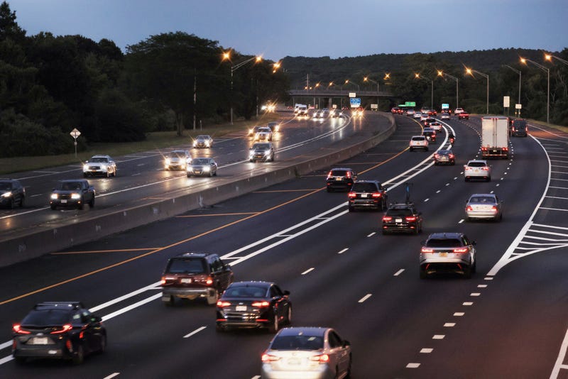Traffic moves along the Long Island Expressway in Melville