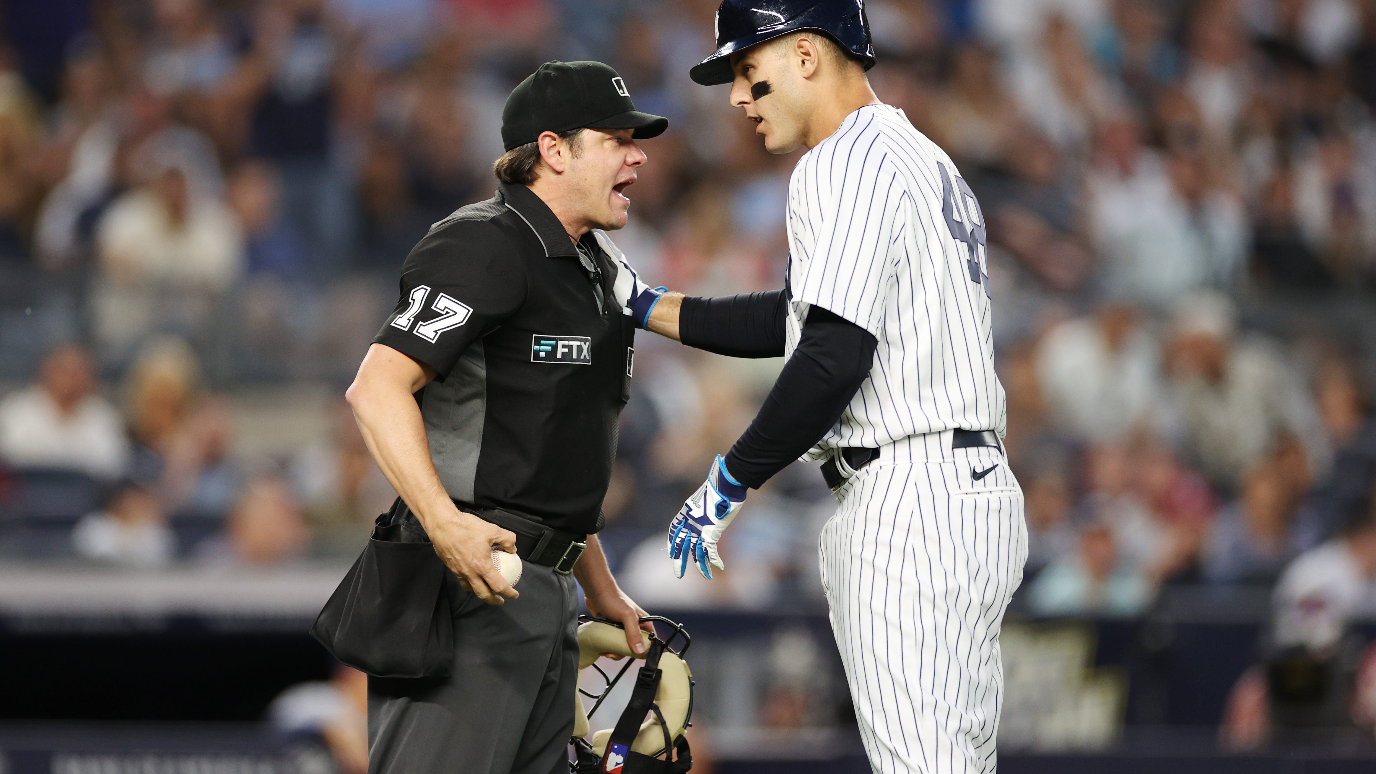 Anthony Rizzo calls out 'zero accountability' for umpires after HBP call, dugout tirade