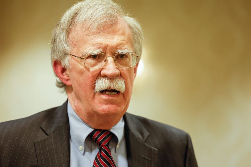 Former National Security Adviser John Bolton speaks to reporters after speaking in a panel hosted by the National Council of Resistance of Iran – U.S. Representative Office in 2022.