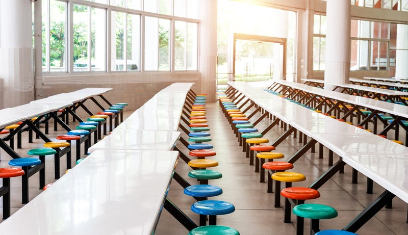 empty school lunchroom